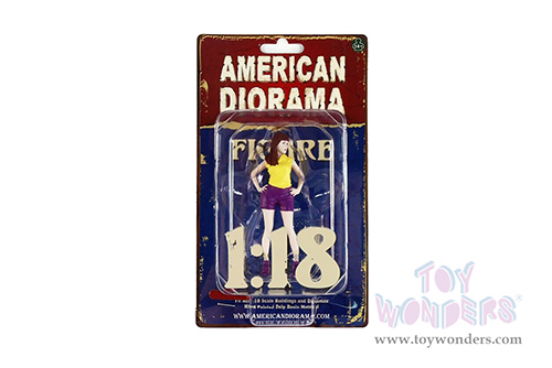 American Diorama Figurine - Girls Night Out - Cara (1/18  scale, Yellow/Purple) 76303