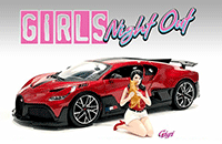 American Diorama Figurine - Girls Night Out - Gigi (1/18  scale, Red/White) 76304