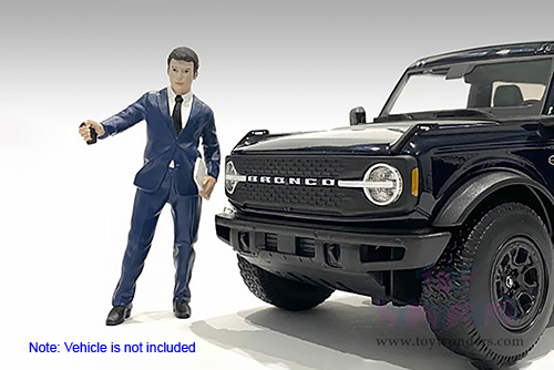 American Diorama Figurine - The Dealership - Male Salesperson (1/24  scale, Blue) 76407