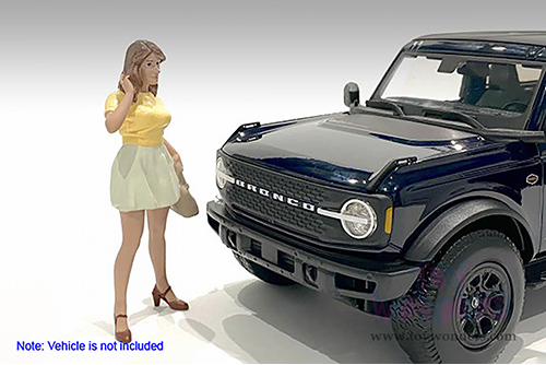 American Diorama Figurine - The Dealership - Customer II (1/18  scale, Yellow/Light Green) 76309