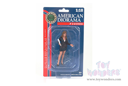 American Diorama Figurine - The Dealership - Female Salesperson (1/18  scale, Black) 76310
