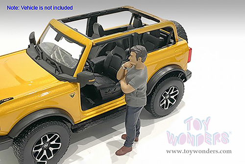 American Diorama Figurine - The Dealership - Customer III (1/24  scale, Gray/Blue) 76411