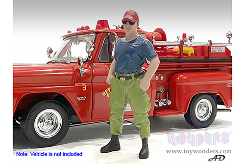 American Diorama Figurine - Firefighters | Off Duty (1/18 scale, Blue/Green) 76321