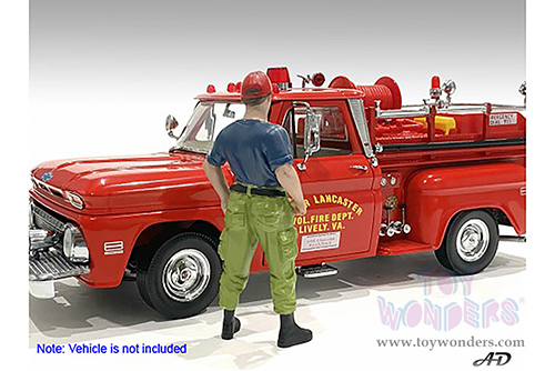 American Diorama Figurine - Firefighters | Off Duty (1/18 scale, Blue/Green) 76321