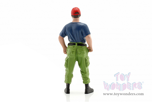 American Diorama Figurine - Firefighters | Off Duty (1/18 scale, Blue/Green) 76321
