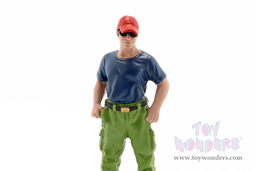 American Diorama Figurine - Firefighters | Off Duty (1/18 scale, Blue/Green) 76321