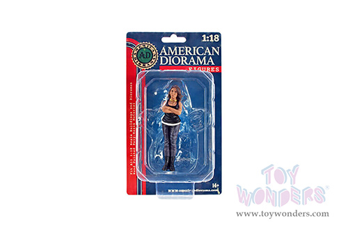 American Diorama Figurine - Car Meet 3 Figure 2 (1/18 scale, Black/Gray) 76327