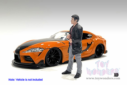American Diorama Figurine - Car Meet 3 Figure 3 (1/18 scale, Black/Gray) 76328