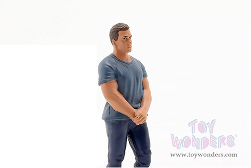 American Diorama Figurine - Car Meet 3 Figure 4 (1/24 scale, Gray/Dark Blue) 76429
