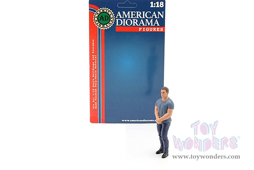 American Diorama Figurine - Car Meet 3 Figure 4 (1/18 scale, Gray/Dark Blue) 76329