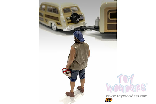 American Diorama Figurine - Campers Figure 2 (1/18 scale, Brown/Blue) 76335