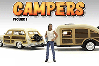 American Diorama Figurine - Campers Figure 3 (1/18 scale, White/Blue) 76336