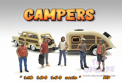 American Diorama Figurine - Campers Figure 3 (1/18 scale, White/Blue) 76336