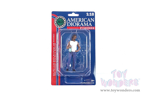 American Diorama Figurine - Campers Figure 3 (1/18 scale, White/Blue) 76336