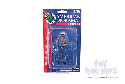 American Diorama Figurine - Campers Figure 5 (1/18 scale, Gray/Blue) 76338