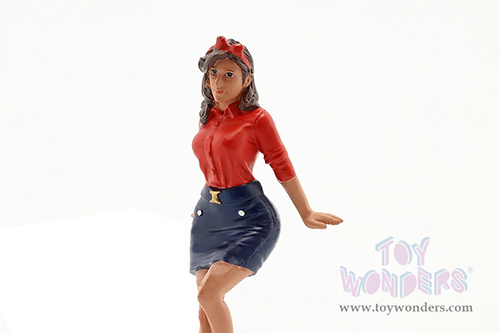 American Diorama Figurine - Pin-Up Girls | Betsy (1/24 scale, Red/Blue) 76440
