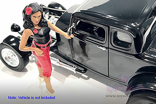 American Diorama Figurine - Pin-Up Girls | Carroll (1/24 scale, Black/Red) 76443