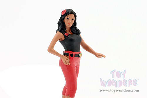 American Diorama Figurine - Pin-Up Girls | Carroll (1/24 scale, Black/Red) 76443