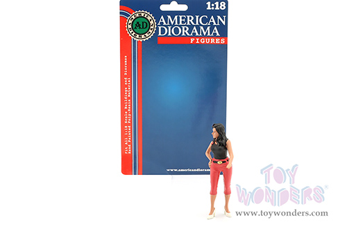 American Diorama Figurine - Pin-Up Girls | Carroll (1/18 scale, Black/Red) 76343