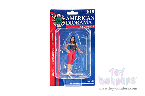 American Diorama Figurine - Pin-Up Girls | Carroll (1/18 scale, Black/Red) 76343