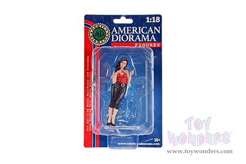 American Diorama Figurine - Pin-Up Girls | Peggy (1/18 scale, Red/Black) 76344