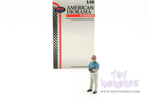 American Diorama Figurine - Racing Legends | The 50s Driver A (1/18 scale, Blue/Beige) 76347