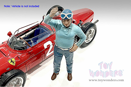 American Diorama Figurine - Racing Legends | The 50s Driver B (1/18 scale, Light Blue/Blue) 76348
