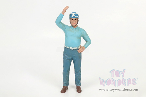 American Diorama Figurine - Racing Legends | The 50s Driver B (1/18 scale, Light Blue/Blue) 76348