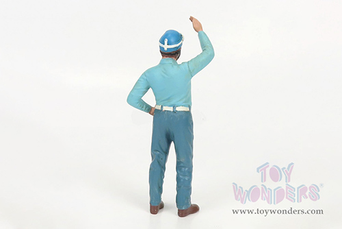 American Diorama Figurine - Racing Legends | The 50s Driver B (1/18 scale, Light Blue/Blue) 76348