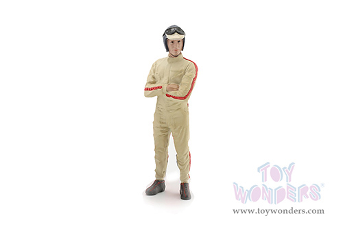 American Diorama Figurine - Racing Legends | The 60s Driver A (1/18 scale, Beige) 76349