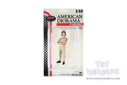 American Diorama Figurine - Racing Legends | The 60s Driver A (1/18 scale, Beige) 76349