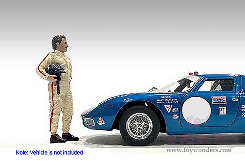 American Diorama Figurine - Racing Legends | The 60s Driver B (1/18 scale, Beige) 76350