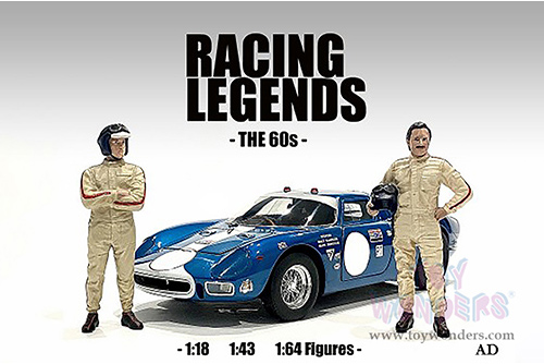 American Diorama Figurine - Racing Legends | The 60s Driver B (1/18 scale, Beige) 76350