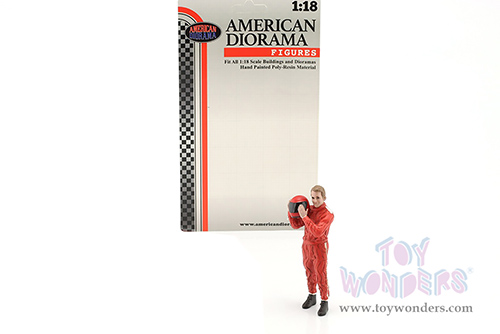 American Diorama Figurine - Racing Legends | The 70s Driver B (1/18 scale, Red) 76352