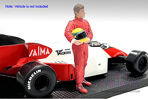 American Diorama Figurine - Racing Legends | The 80s Driver A (1/18 scale, Red) 76353