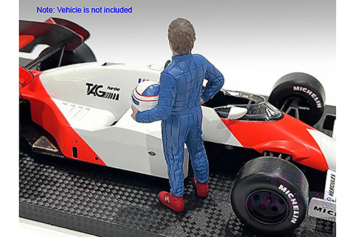 American Diorama Figurine - Racing Legends | The 80s Driver B (1/18 scale, Blue) 76354
