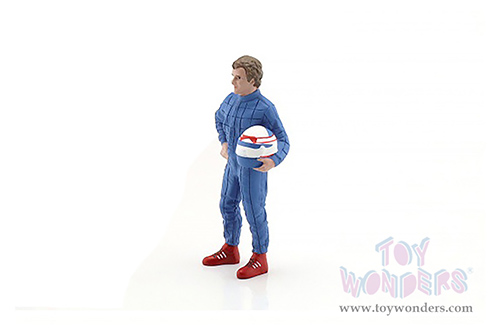 American Diorama Figurine - Racing Legends | The 80s Driver B (1/18 scale, Blue) 76354