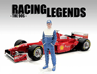 Show product details for American Diorama Figurine - Racing Legends | The 90s Driver A (1/18 scale, Blue/White) 76355
