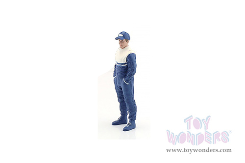 American Diorama Figurine - Racing Legends | The 90s Driver A (1/18 scale, Blue/White) 76355