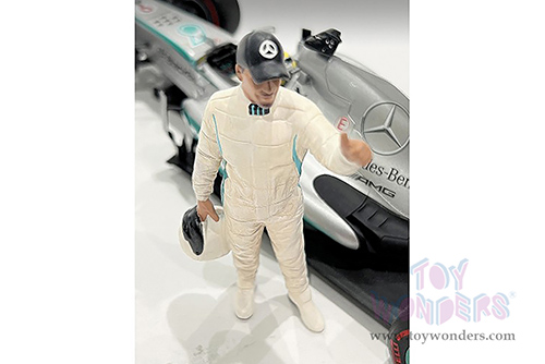 American Diorama Figurine - Racing Legends | The 2000s Driver A (1/18 scale, Cream) 76357