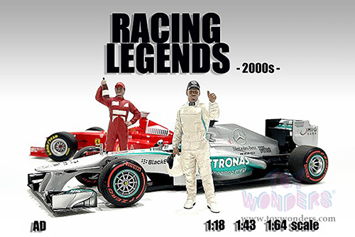 American Diorama Figurine - Racing Legends | The 2000s Driver B (1/18 scale, Red) 76358