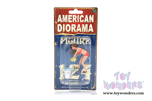American Diorama Figurine - Bikini Car Wash Girl - Cindy (1/24 scale, Orange) 76364