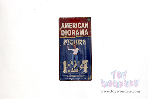 American Diorama Figurine - Car Meet 1 Figure I (1/24 scale, White/Blue) 76377