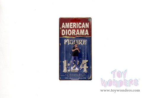 American Diorama Figurine - Car Meet 1 Figure VI (1/24 scale, Black/Blue) 76382