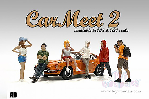 American Diorama Figurine - Car Meet 2 Figure I (1/24 scale, White/Beige) 76389