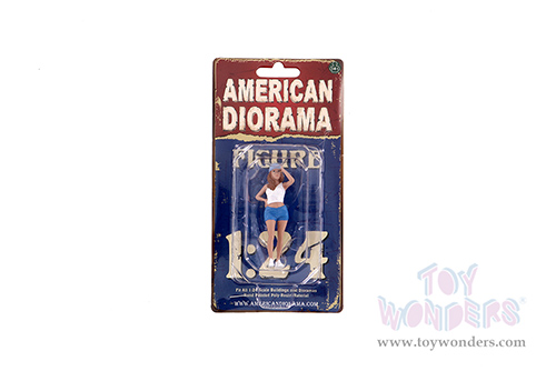American Diorama Figurine - Car Meet 2 Figure III (1/24 scale, White/Blue) 76391