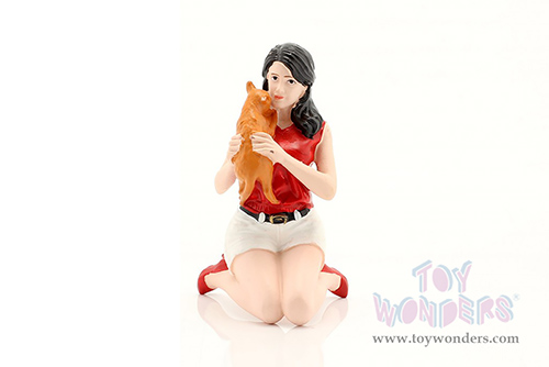 American Diorama Figurine - Girls Night Out - Gigi (1/24  scale, Red/White) 76404