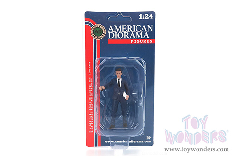 American Diorama Figurine - The Dealership - Male Salesperson (1/24  scale, Blue) 76407