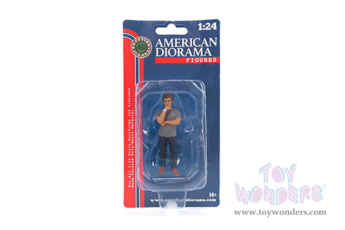 American Diorama Figurine - The Dealership - Customer III (1/24  scale, Gray/Blue) 76411
