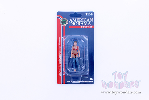 American Diorama Figurine - Beach Girls - Gina (1/24 scale, Red/Blue) 76414
